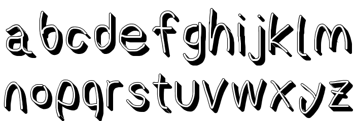 AppleStorm Shadow Regular Font LOWERCASE
