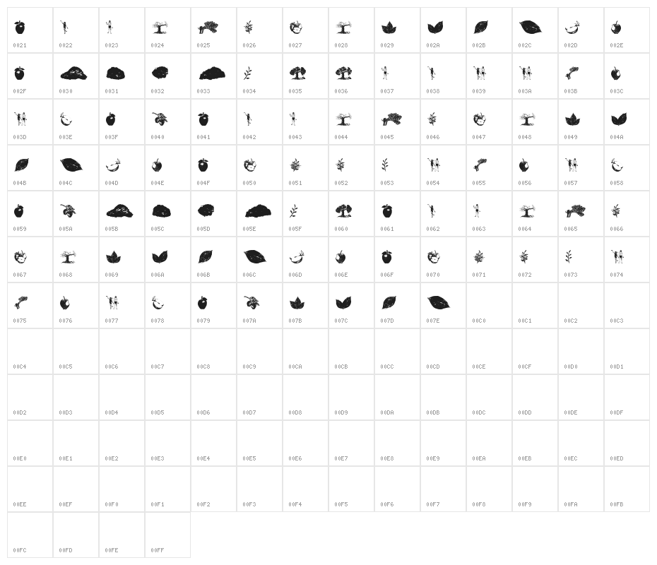 AppleTree-Decorative Character Map