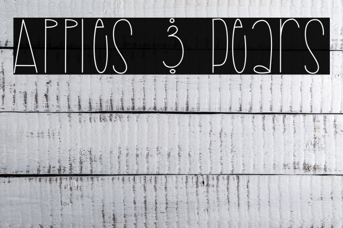 Apples & Pears Font examples