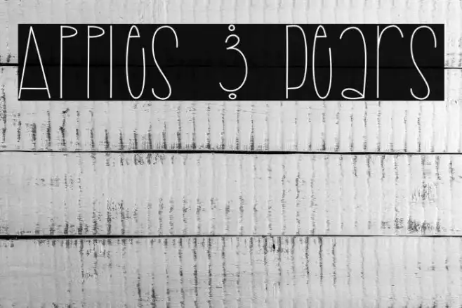 Apples & Pears Example 1