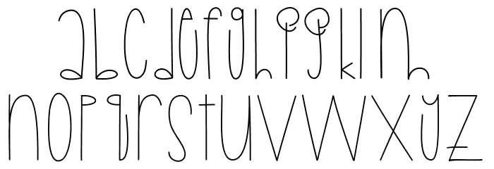 Apples & Pears Font LOWERCASE