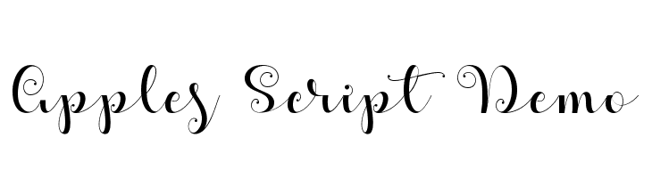 Apples Script Demo  フリーフォントのダウンロード