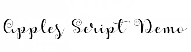 Apples Script Demo  免费字体下载