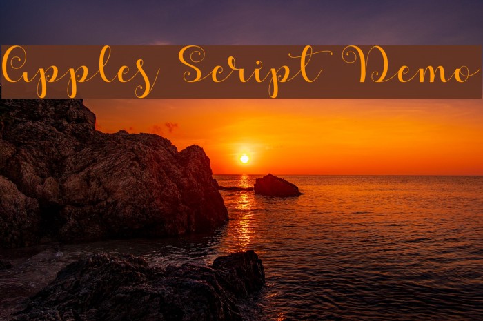 Apples Script Demo Font examples