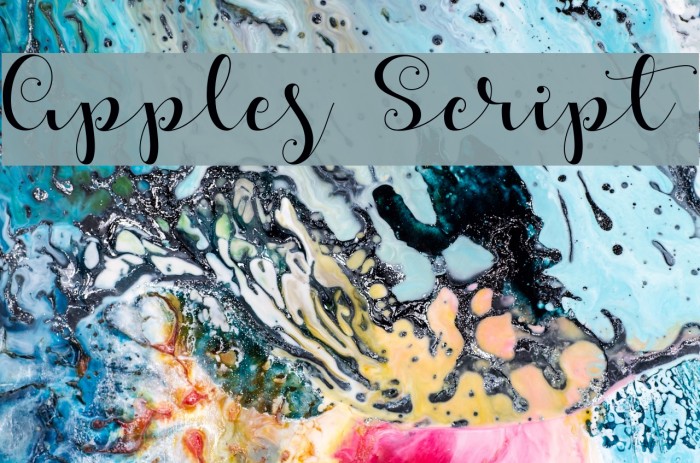 Apples Script Font examples
