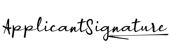 Applicant Signature_  フリーフォントのダウンロード