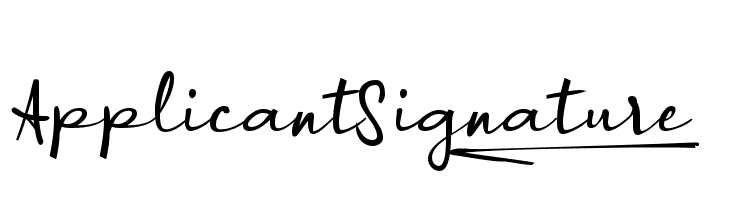 Applicant Signature_  Frei Schriftart Herunterladen