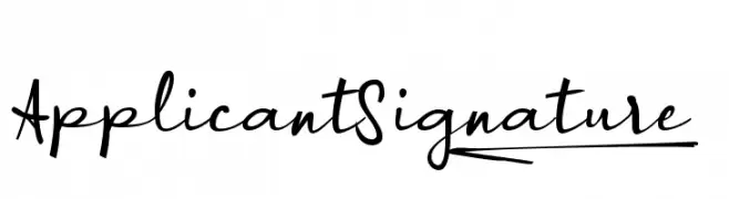 Applicant Signature_  免费字体下载