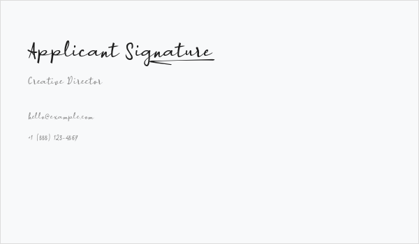 Applicant Signature_ Business Card