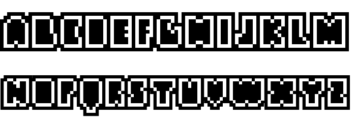 ApplyBeefOutline Font LOWERCASE