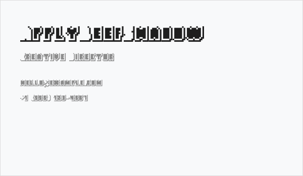 ApplyBeefShadow Business Card