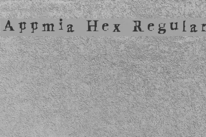Appmia Hex Regular Schriftart examples