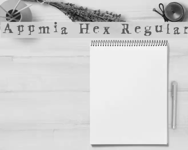 Appmia Hex Regular Schriftart examples