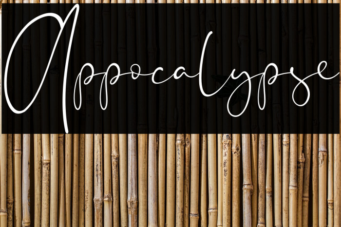 Appocalypse Шрифта examples