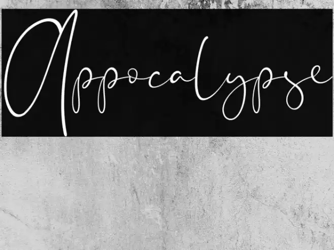 Appocalypse Font examples