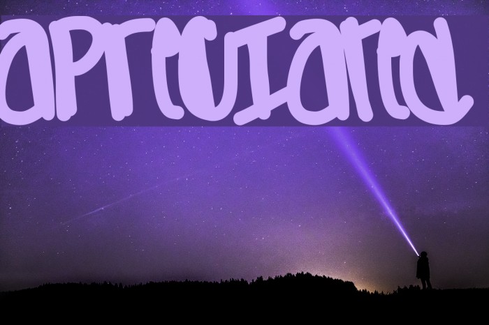 Apreciated Font examples