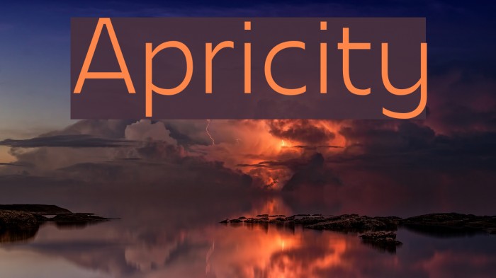 Apricity Font examples