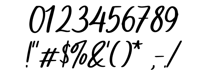 Apricotsy Demo Font OTHER CHARS