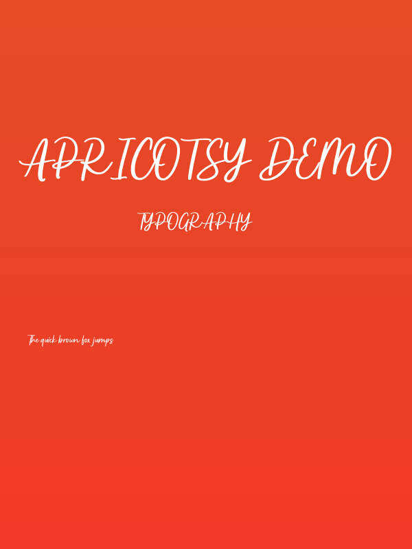 Apricotsy Demo Poster