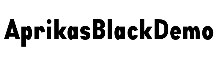 Aprikas Black Demo  नि: शुल्क फ़ॉन्ट्स डाउनलोड