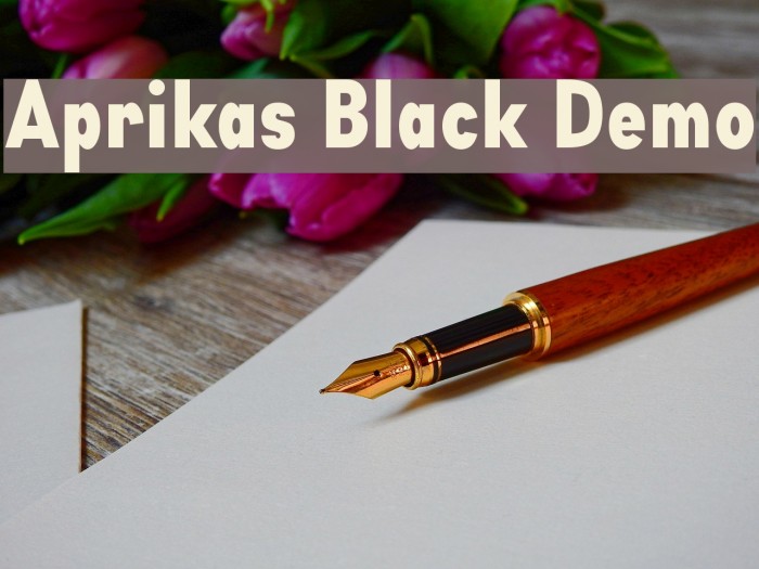 Aprikas Black Demo Font examples