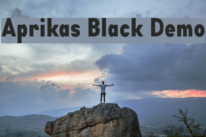 Aprikas Black Demo Font examples