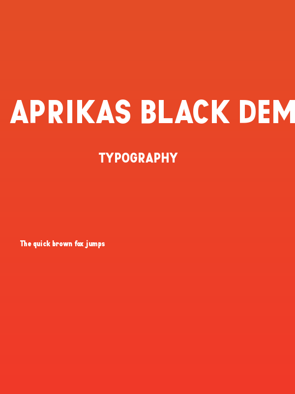 Aprikas Black Demo Poster