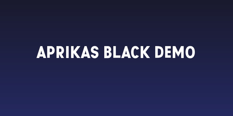 Aprikas Black Demo Social Header