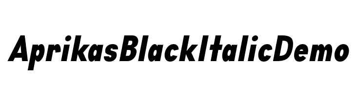 Aprikas Black Italic Demo Font