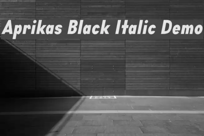 Aprikas Black Italic Demo Font examples