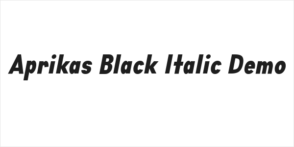 Aprikas Black Italic Demo Logo