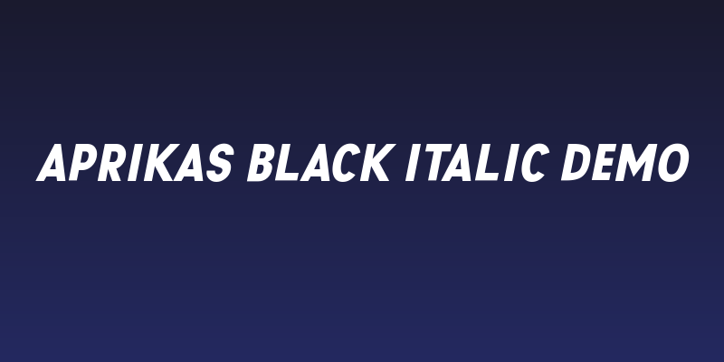 Aprikas Black Italic Demo Social Header
