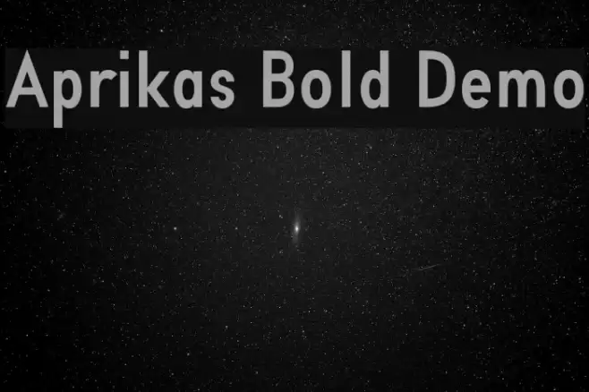 Aprikas Bold Demo Font examples