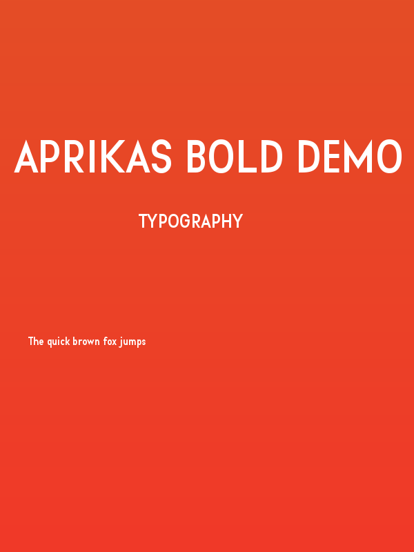 Aprikas Bold Demo Poster