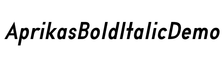 Aprikas Bold Italic Demo  免费字体下载