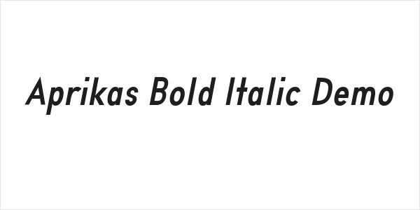 Aprikas Bold Italic Demo Logo