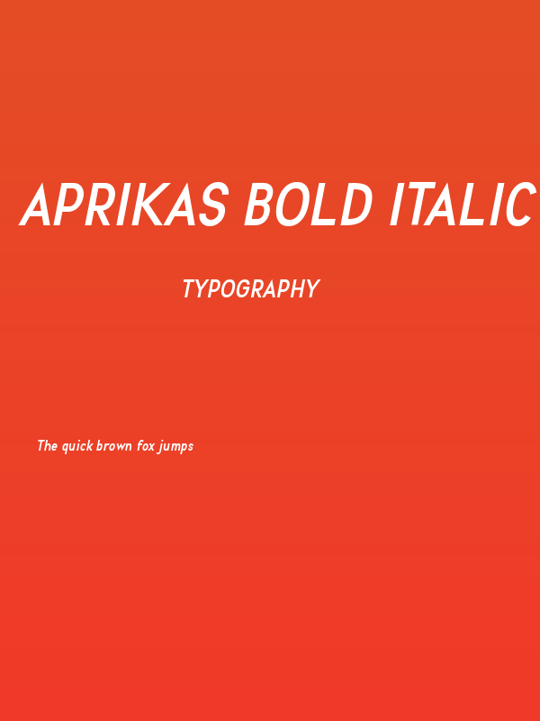 Aprikas Bold Italic Demo Poster