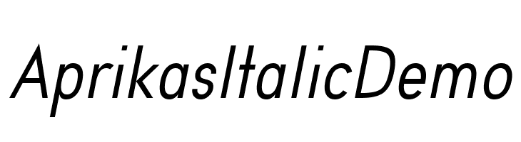 Aprikas Italic Demo Font