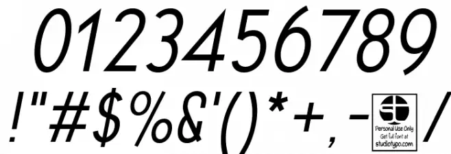 Aprikas Italic Demo Font OTHER CHARS