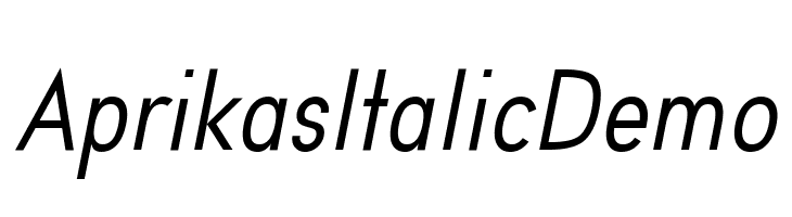 Aprikas Italic Demo  les polices de caractères gratuit tlcharger