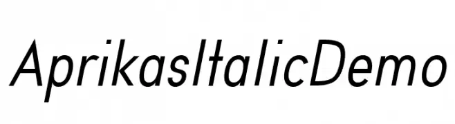 Aprikas Italic Demo  नि: शुल्क फ़ॉन्ट्स डाउनलोड