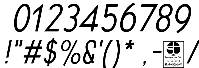 Aprikas Italic Demo Font OTHER CHARS