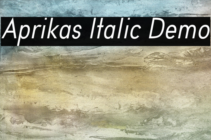 Aprikas Italic Demo Font examples