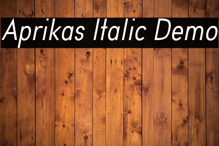 Aprikas Italic Demo Font examples