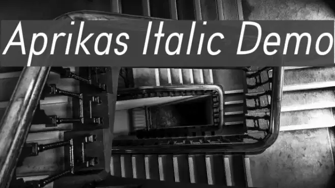 Aprikas Italic Demo Font examples