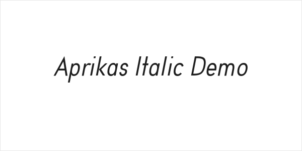 Aprikas Italic Demo Logo