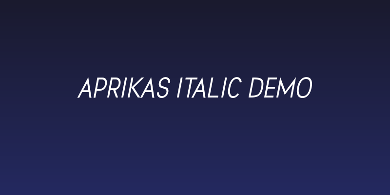 Aprikas Italic Demo Social Header