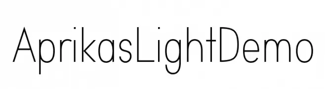 Aprikas Light Demo  font caratteri gratis