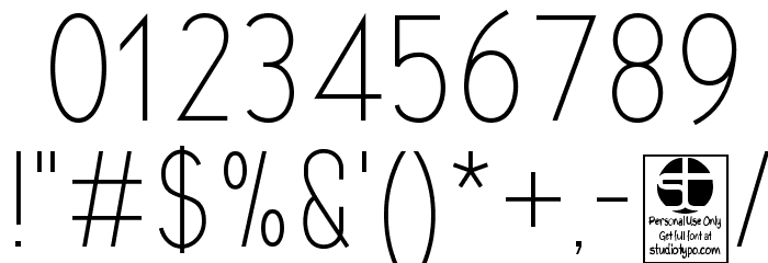 Aprikas Light Demo Font OTHER CHARS
