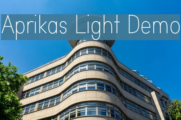 Aprikas Light Demo Font examples